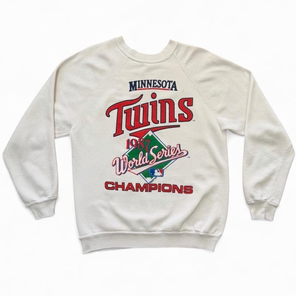 Vintage '87 Minnesota Twins World Series MLB Baseball Pullover Sweater Med 20x28